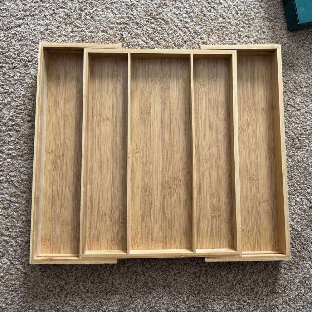 Bamboo drawer organizer